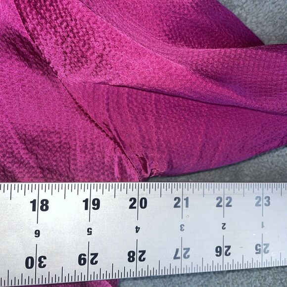 Chico's Shirt Womens Large Pink 100% Silk Blouse Button Up Classy Polished Chic - Picture 9 of 13